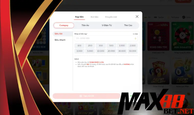 Nạp Max88 qua ngân hàng thế nào?
