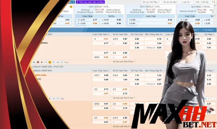 Tỷ lệ kèo nhà cái Max88: luôn đứng đầu bảng